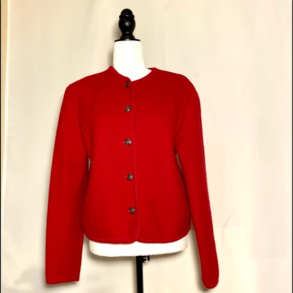 Talbots Wool / Laine Jacket Blazer front buttons - Picture 3 of 10